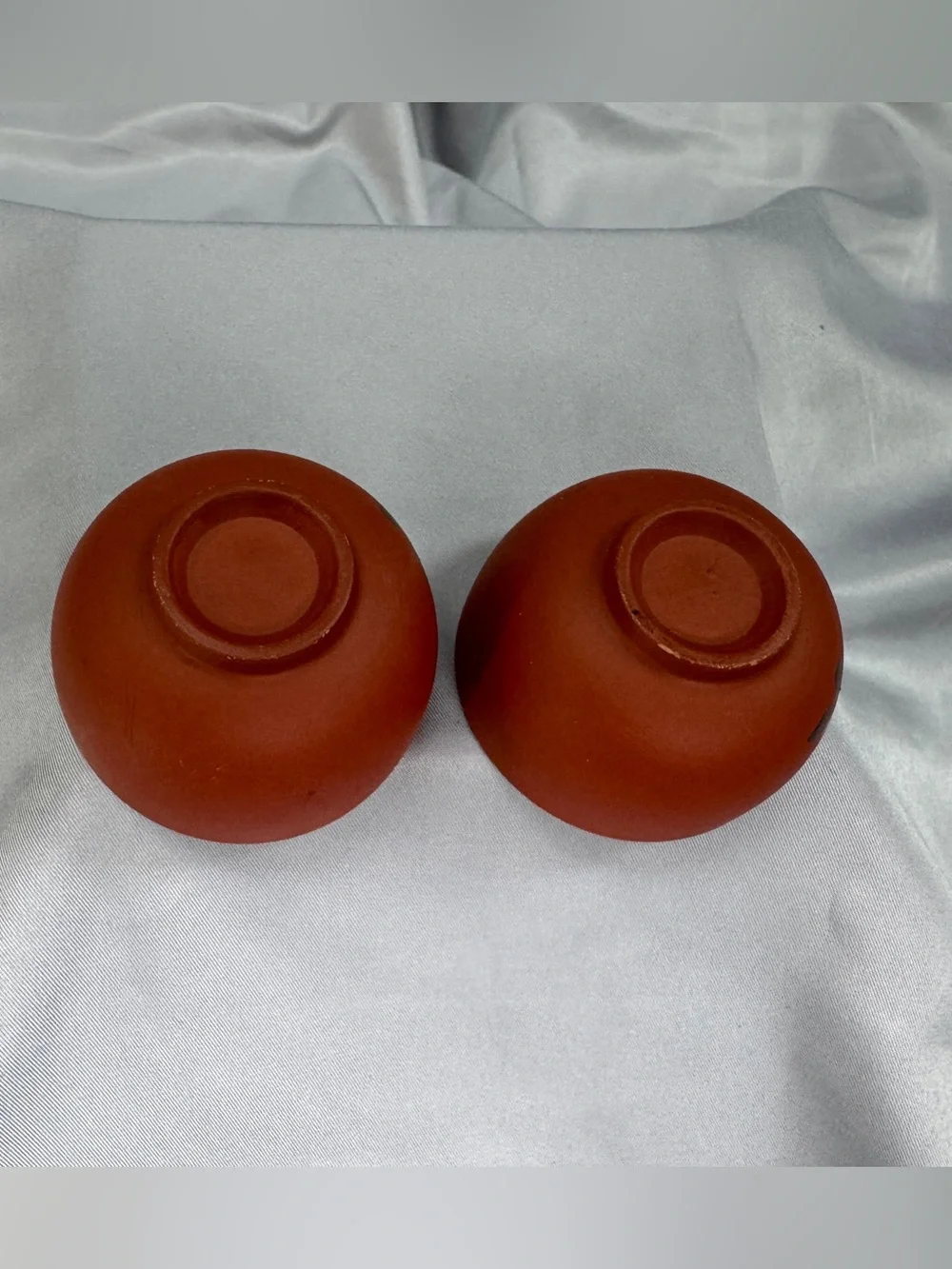 Set Of 2 Vintage Red Clay Yixing Zisha Tea Cups